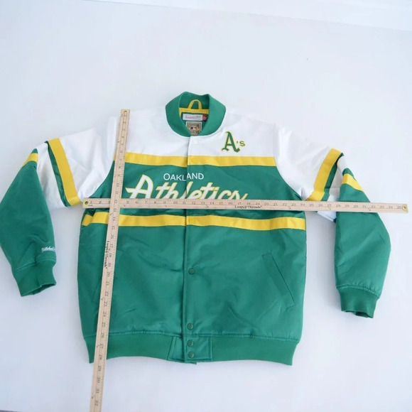 Mitchell  & Ness Cooperstown Collection Oakland Athletics MLB Green White & Gold - Picture 4 of 16